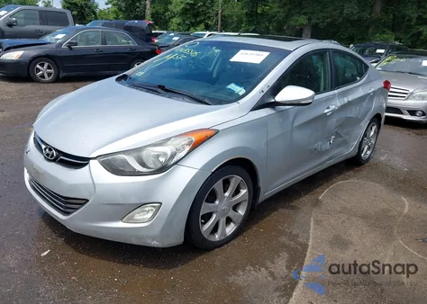 2012 Hyundai Elantra Limited z USA, uszkodzony, nr VIN 5NPDH4AE9CH083074